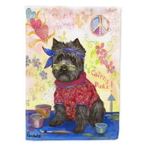 Carolines Treasures PPP3053GF Cairn Terrier Hippie Dippie Flag Garden Size Small multicolor