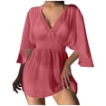 thumbnail image 1 of Wraps, Robe de Plage en Dentelle Crochetée Col en V pour Maillot de Bain, 1 of 4