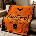 thumbnail image 3 of Cififendec Halloween Ultra Soft Flannel Throw Blanket, 51.18"×39.37", Warm Lightweight Eye-catching Cover for Sofa Nook Guest Bed Seasonal Decor, 3 of 5