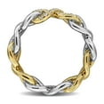 thumbnail image 4 of Created Forever Women's 1/5 CT TW Lab Grown Diamond Two-Tone Sterling Silver Infinity Ring, 4 of 10