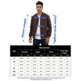thumbnail image 5 of Yesfashion Men's Suede Bomber Varsity Leather Jackets Lightweight Softshell Flight Full Zip Casual Coat, 5 of 5