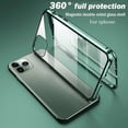 thumbnail image 2 of Funda de teléfono de lujo para IPhone X XR XS 6 6S 7 8 11 12 13 Plus Mini SE Pro MAX 2020 360, carcasa de cristal doble, funda de adsorción magnética Tan Jianjun unisex, 2 of 2