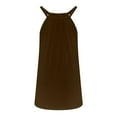 thumbnail image 4 of QLEICOM Womens Summer Halter Mini Short Dresses Beach Tshirt Sundress Sleeveless Casual Loose Tank Dress Brown L, US Size: 8, 4 of 4