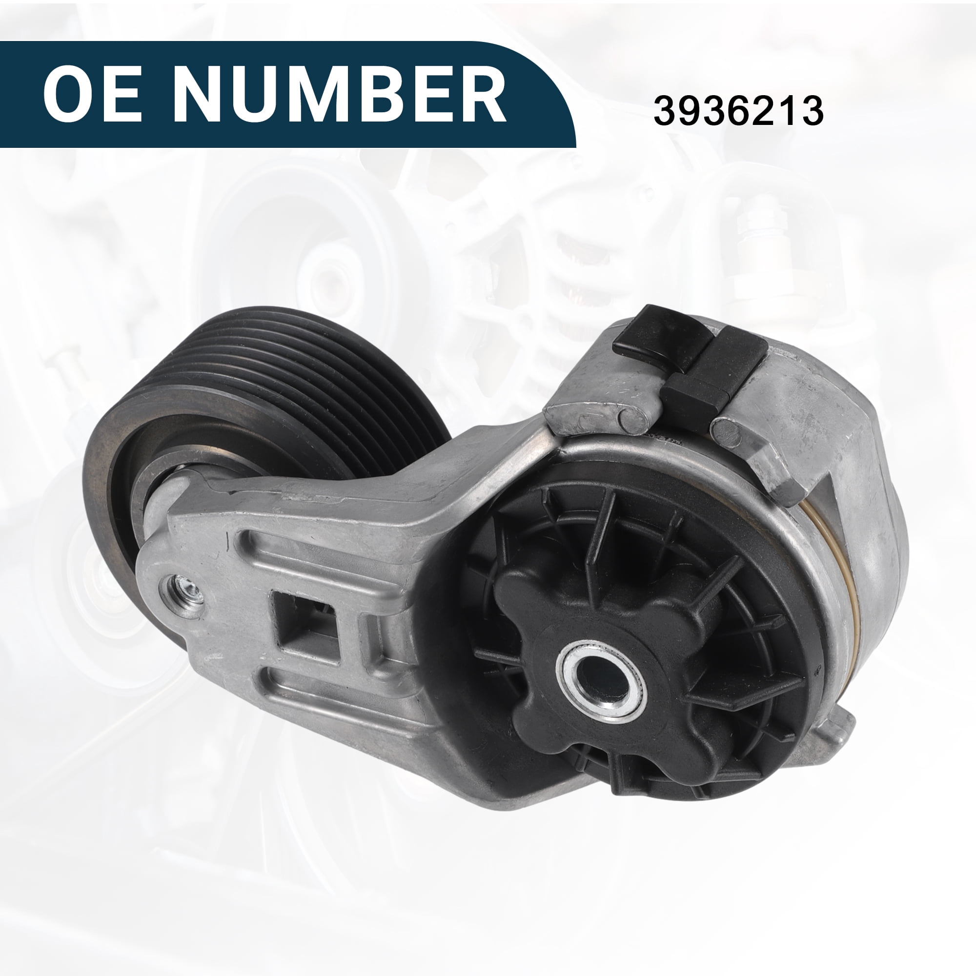 Belt Tensioner Assembly Durable No.3936213 Inner Truck Accessory Drive Belt Tensioner Silver Tone