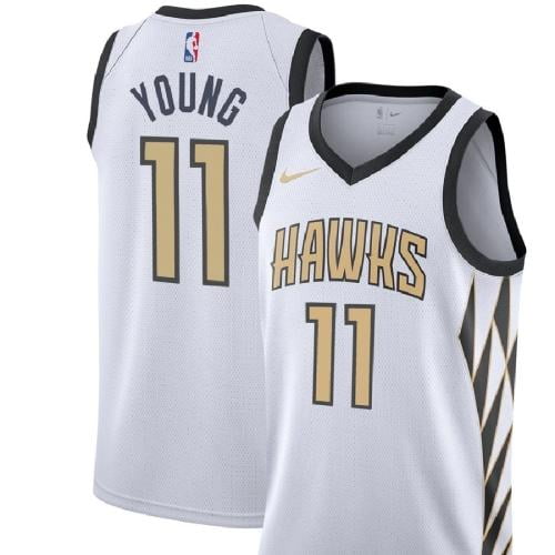 Nike NBA Youth Boys Atlanta Hawks Trae Young 11 CIty Edition Swingman