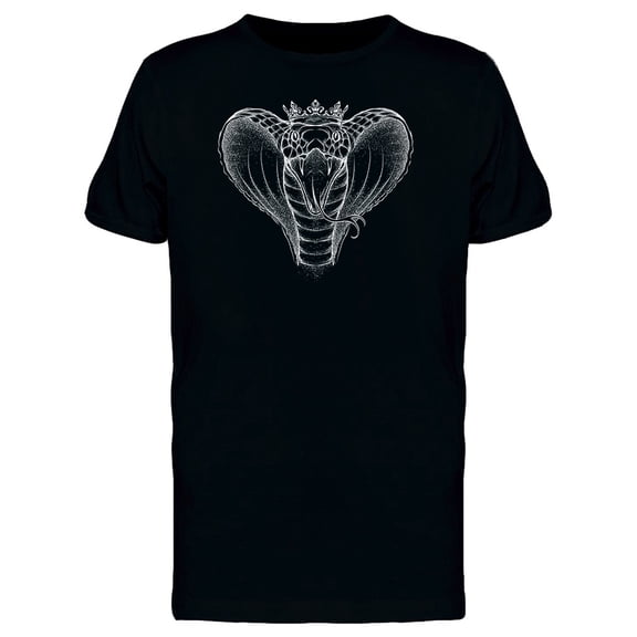Hand Draw Cobra Portrait T-Shirt Men -Image by Shutterstock, Male 3X-Large
