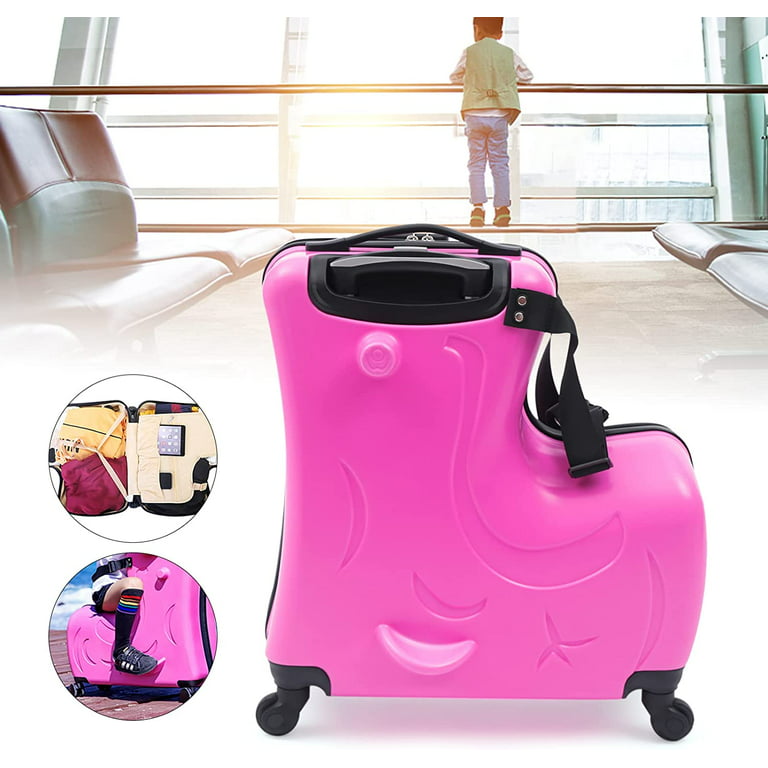 New Model Kids Hard Shell Luggage Kids Travel Riding Suitcase with