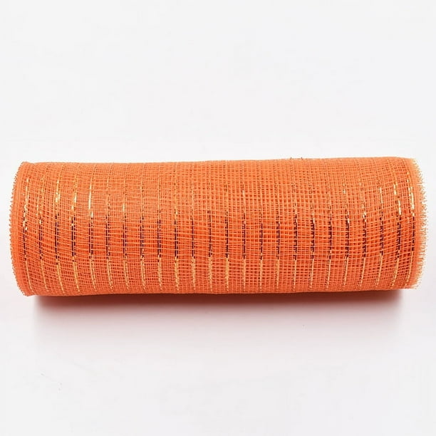Nvzi 3 rollos de malla decorativa para decorar y hacer manualidades, color naranja