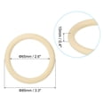 thumbnail image 2 of Unique Bargains 85mm Wooden Rings for Crafts, 10 Pack Natural Wood Rings Unfinished Wood Loop Circle, 2 of 8