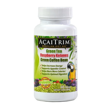 AcaiTrim Brazilian Diet Aid Appetite Suppressant and Fat Burner, Tablets, 60