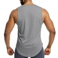 thumbnail image 2 of Gym Tank Tops For Men Qiggri Fashionable Men's Solid Color Sleeveless Mesh Breathable Sports Top Muscle Tank Tops For Men, 2 of 8