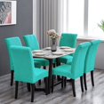 thumbnail image 2 of Stretch Chair Covers for Dining Room Set of 4, Removable Washable Dining Room Chair Covers, Dining Chair Slipcovers Seat Protector, Great for Home and Banquet Decoration (Turquoise, 4 Pack), 2 of 7