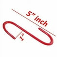 thumbnail image 2 of Wideskall 5" inch Metal S Shaped Type Utility Hooks with Red PVC Coated Hanging Hooks Pack of 18, 2 of 2