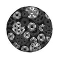 thumbnail image 3 of Spare Tire Cover, Black Metallic Gear Pattern Wheel Cover Tire Covers for Trailers Car Truck Camper Universal Tire Covering Fits Diameter 15 inch, 3 of 7