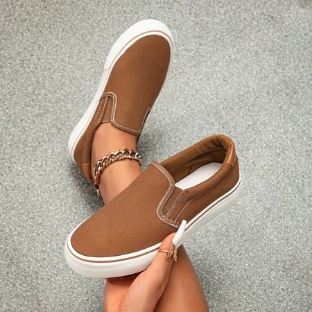 

GUMAAY Womens Casual Slip-On Canvas Shoes - Stylish & Comfortable Low Top Outdoor Shoes for Easy-On Wear Durable & Breathable - Versatile Unisex Solid Color Trendy One-Color Wonder