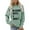Green, variant on Women Blouses Womens Petite Pullover Skater Hoodies for Women Ladies Sweatshirts Pullover No Hood Long Tunic Sweatshirt Knitted Sweater for Sleeve Jacket Three Quarter Zip Sweatshirt plus Khaki 2XL