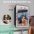 thumbnail image 5 of Aris Medicine Cabinet with Mirrors and Lights, 20'' x 28'' Recessed/Wall Mounted Bathroom Cabinet, 3 Mode Lights, Anti-Fog, Dimmable, Black, 5 of 11