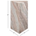 thumbnail image 3 of Safavieh Couture Leahbryanna Modern Marble Triangle End Table, White/Brown, 3 of 10
