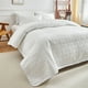 thumbnail image 5 of Juego de funda de cama acolchada lavada de doble cara, 3 piezas, funda de almohada de color liso, ropa de cama de poliéster de 20 x 26 pulgadas, 5 of 6