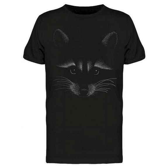 Raccoon Face Graphic T-Shirt Men -Image by Shutterstock, Male Medium