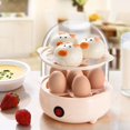 thumbnail image 2 of Electric Egg Cooker Boiler Maker Soft, Medium or Hard Boil, 14 Egg Capacity Two Layer Egg Maker,Egg Steamer,With Automatic Shut Off,Noise Free, 2 of 5