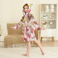 thumbnail image 4 of FORMRS Niños Bathrobe Unisex Hooded Robe Soft Plush Pajamas Sleepwear, Size 2-3T, Red Lobster, 4 of 7