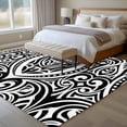 thumbnail image 4 of 5'x7' Area Rugs for Living Room Bedroom, Polynesia Texture Washable Rug Carpet Runner Indoor Outdoor, Vintage Floral Tribe Abstract Art Black Non Slip Floor Mats Area Rug for Kitchen, Nursery, 4 of 8