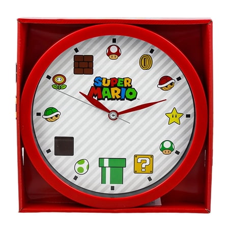 Super Mario Wall Clock Office Home Wall Decor 10 Inches