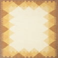 thumbnail image 1 of Ahgly Company Machine Washable Indoor Square Contemporary Yellow Area Rugs, 3' Square, 1 of 7