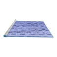 thumbnail image 2 of Ahgly Company Machine Washable Indoor Square Abstract Blue Modern Area Rugs, 3' Square, 2 of 4