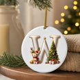thumbnail image 3 of Name Ornaments for Christmas Tree, 3.15" Cute Deer Personalized Christmas Ornaments, Custom Initial Ornaments A-Z Letter Keepsake Gifts, 2D Acrylic Xmas Tree Decorations, 3 of 5