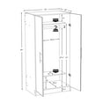 Prepac Elite 2Door Freestanding Wardrobe 20" D x 32" W x 65