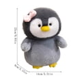 thumbnail image 3 of Realistic Penguin Plush Toy with Bow, 9.8in Simulation Emperor Penguin Doll, Soft Aquatic Animal Stuffed Toy, Nautical Theme Decoration, Cute Bird Plushie Figure, 3 of 7