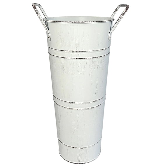 Galvanized Metal Vase for Flower Farmhouse Decorative Flower Bucket Rustics Tin Flowers Holder for Cut Plant Home Decors