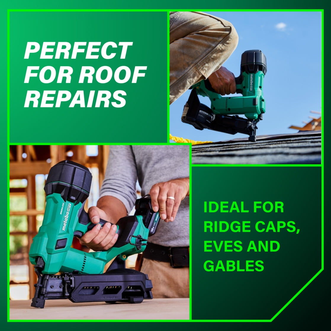 Metabo HPT 18V Cordless Coil Roofing Nailer Kit, NV1845DA