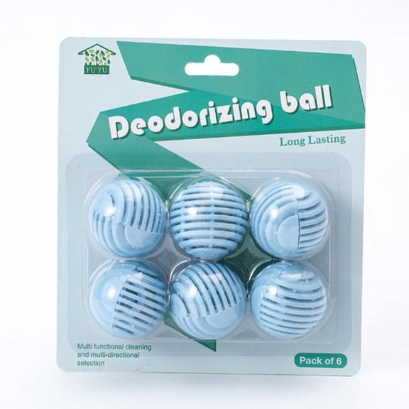 6-Pack Natural Shoe Deodorizer Balls Long-Lasting 30-Day Odor Eliminator For Cabinets Closets And Cars