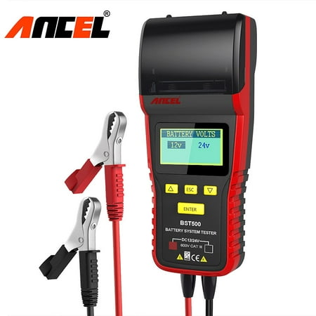 Ancel BST500 Car Battery Tester Analyzer 12V 24V Truck Battery Analyzer Multiple Rating System Diagnostic Tool with Thermal
