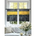 thumbnail image 4 of Black Yellow Sheer Curtains 54 Inches Long 2 Panels Oil Painting Light Filtering Semi Sheer Window Curtains Drapes for Bedroom Living Room 52"x54", 4 of 7