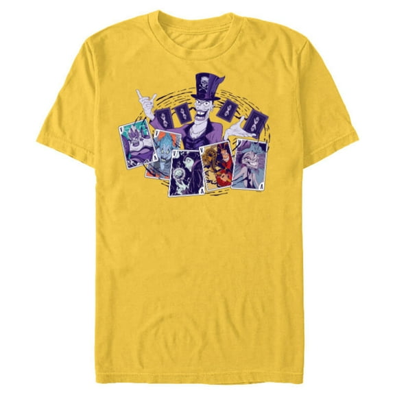 Disney Villains Dr. Facilier Playing Cards - Short Sleeve Blended T-Shirt for Adults - Customized-Yellow