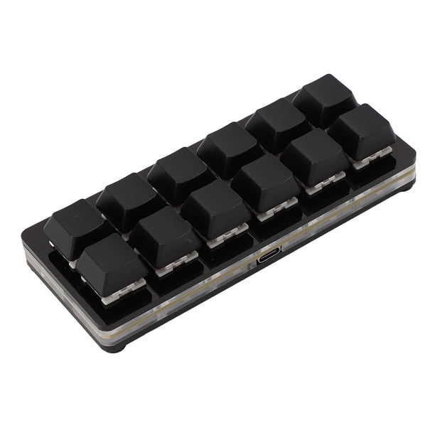 Teclado Mecánico Programable Con Una Mano, Teclado Mecánnico RGB Multifuncional De 12 Teclas, Teclado Macro Programable, Teclado Con UNA Mano Para