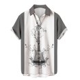 thumbnail image 3 of Camisetas con gráficos de guitarra musical para hombres, ropa con estampado 3D, camisetas de rock hip hop, camisetas de manga corta para playa Ahloa, blusas con solapa para hombres, 3 of 5