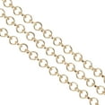 thumbnail image 4 of Cadena de enlace circular Uxcell de 5 metros, cadena de curb de 4 mm, joyería de fabricación de enlaces, bobina de cadena de metal, cadenas de collar, dorado, 4 of 6