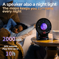 thumbnail image 6 of Night Light Bluetooth Speaker, Moon Lamp, Retro Colorful Ambient Moonlight Soundbar Wireless Stereo Music Player X7-C,1 * Night Light Bluetooth Speaker 1 * USB Cable,Black, 6 of 6