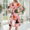 thumbnail image 7 of Womens Halloween Dress Pumpkin Skeleton Ghost Funny Scary Quick-Dry Lightweight Retro Halloween Clothing, 7 of 7