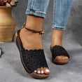 thumbnail image 5 of longantii Orthopedic Sandals for Women Arch Support Flat Wedge Sandals Lightweight Slip on Non Slip Work Shoes Comfort 2026 New Orthopedic Shoes Black, 5 of 5