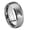 Gray Polish Edges, variant on Bass Fishing Beveled Edge Gray And Black Tungsten Men Ring 10MM