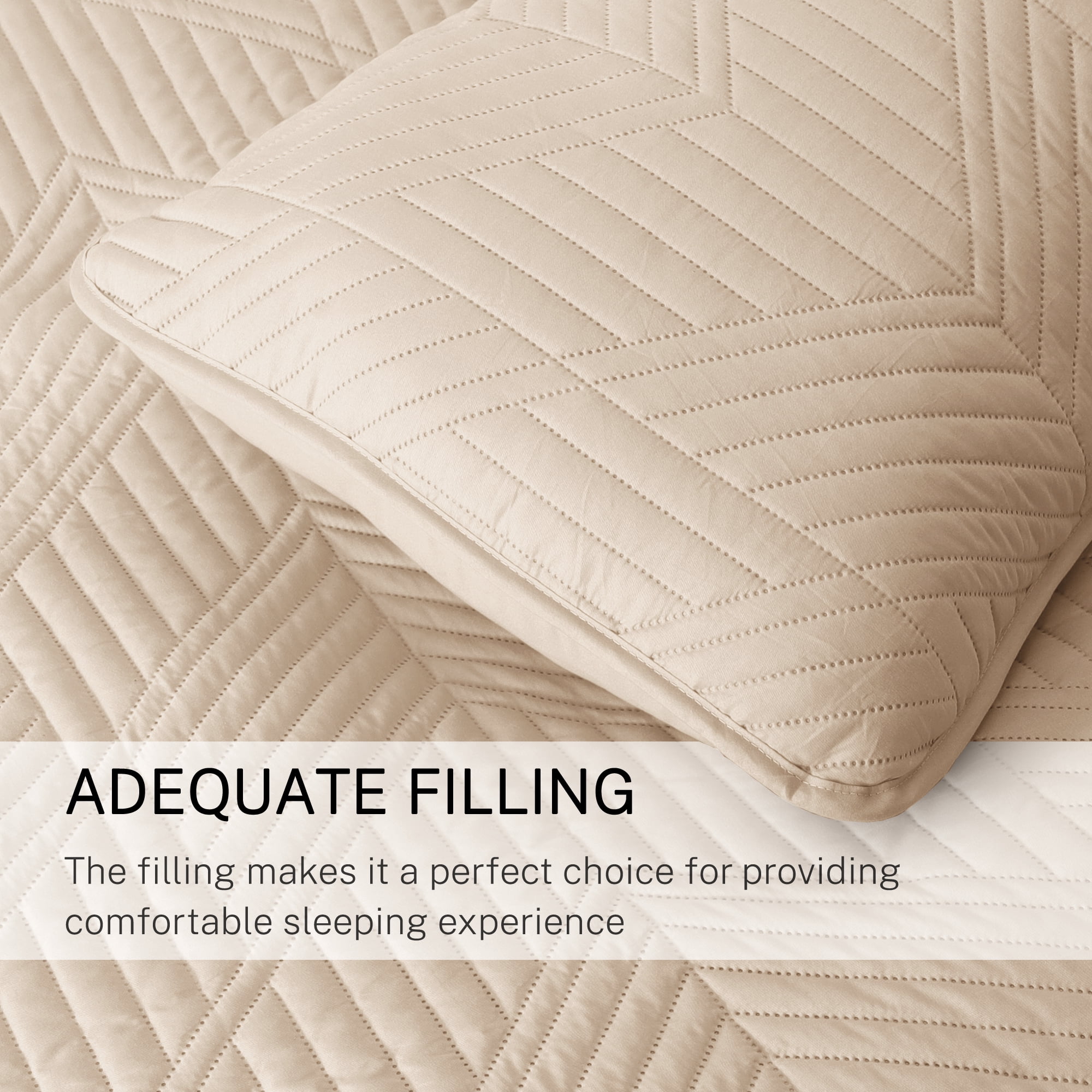 Exclusivo Mezcla California King Quilt Bedding Set, Lightweight Brich Beige Oversized King Bedspreads Soft Modern Geometric Coverlet Set