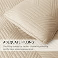 thumbnail image 5 of Exclusivo Mezcla Ultrasonic Twin Quilt Bedding Set, Lightweight Brich Beige Bedspreads Soft Modern Geometric Coverlet Set for All Seasons (1 Quilt and 1 Pillow Sham), 5 of 7