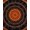Orange Red Black, Pattern 2, variant on ODIKA Optical Abstract Molten Artwork Interlocking Shapes Hallway Illusion for Home Office, Gaming Room, Under Desk, Non-Slip Chair-Friendly
