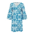 thumbnail image 3 of WILLBEST Vestido De Verano Vestidos Casuales De Mujer Para Uso Diario Vacaciones En Casa Y Salidas Vestido Básico Holgado Con Cuello En V Ideal Para Primavera, Verano Y Otoño, 3 of 3